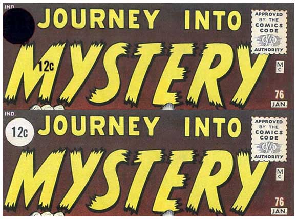 Journey Into Mystery #76 10c Black Circle and 12c Variants