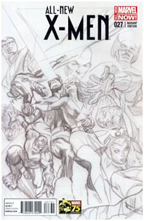 Marvel 75th Ross Sketch All New X-Men #27
