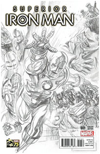 Marvel 75th Ross Sketch Superior Iron Man