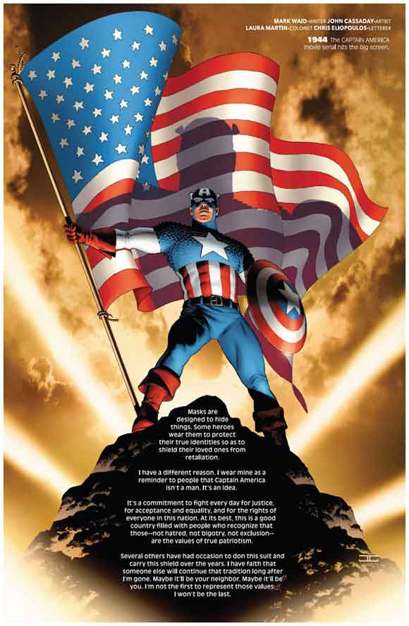 Marvel Comics #1000 Interior Sample: Captain America