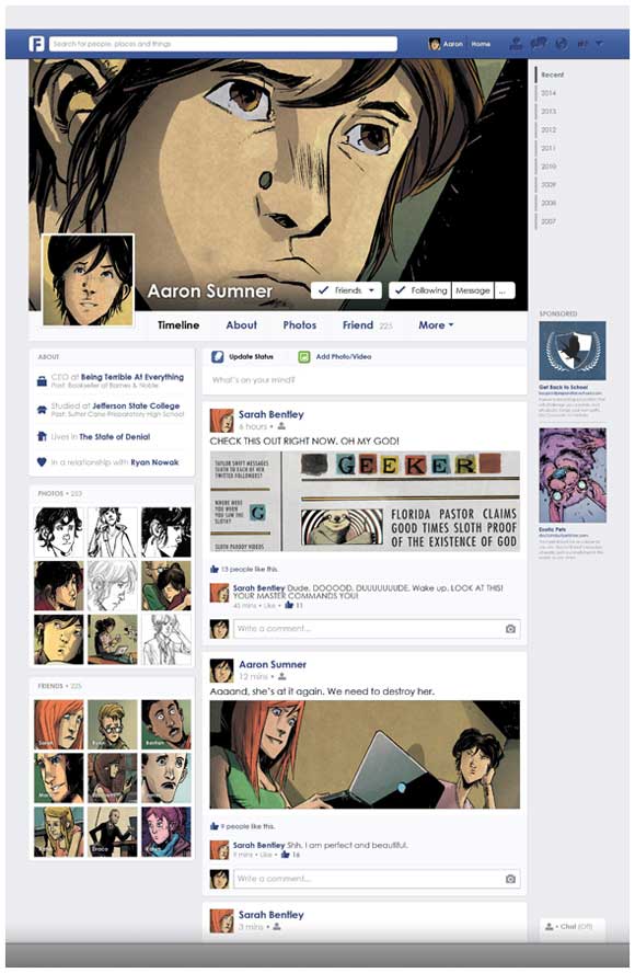 Memetic #1 Sample Interior: Facebook