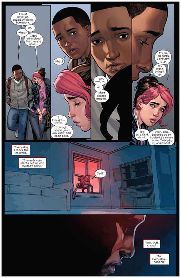 Miles Morales Ultimate Spider-Man #1 Interior Sample #2: Crazy