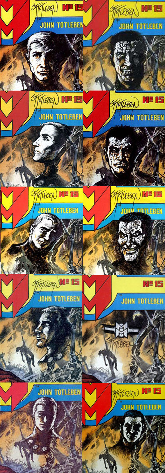 Miracleman #15 Totleben Head Sketches