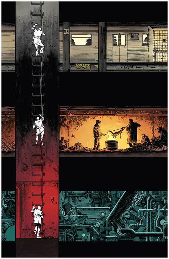 Moon Knight #1: Interior page sample: Going underground