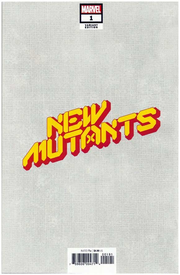 New Mutants (2019) #1 Artgerm 1:200 Virgin Variant Back Cover