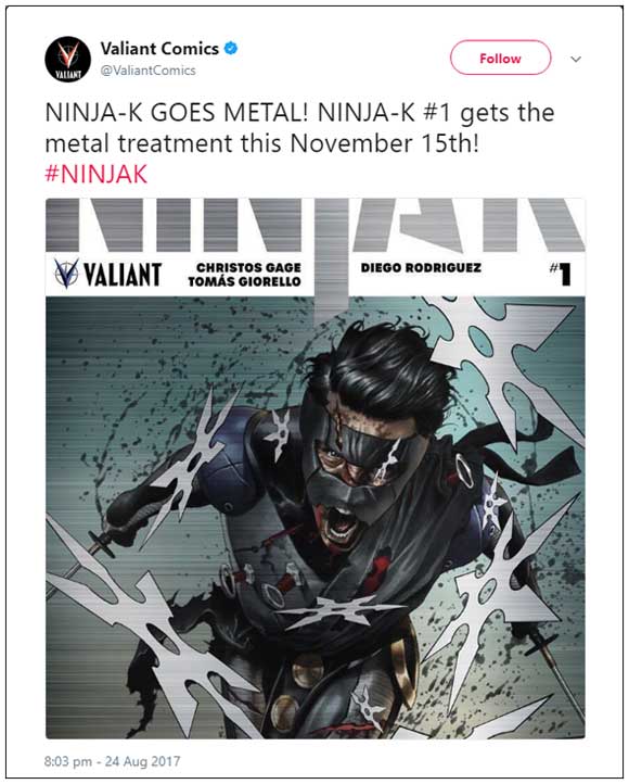 Ninja-K #1 Metal Twitter