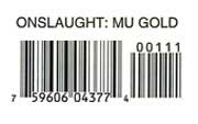 Onslaught: X-Men #1 22 Karat Gold Variant Barcode