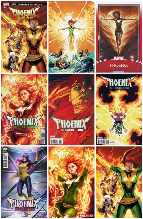 Phoenix Resurrection #1 Covers