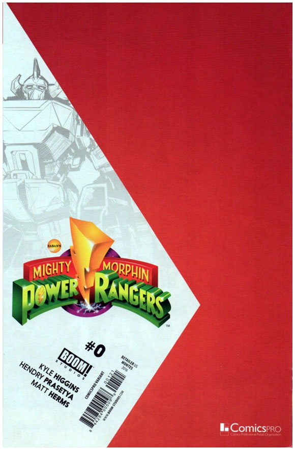Power Rangers #0 Red Ranger ComicsPro Variant Back