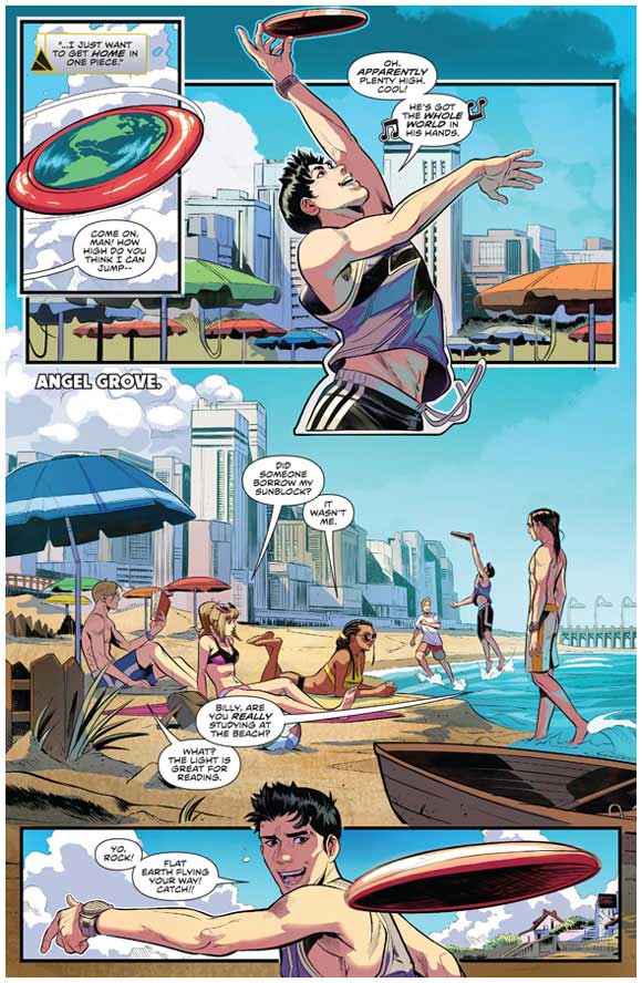 Power Rangers #1 Interior Sample #1 Flat Earth