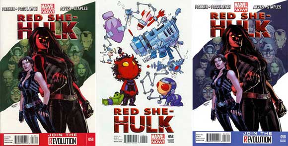 Red She-Hulk #58: Other covers