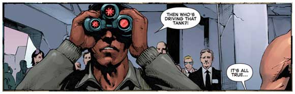 Red She-Hulk #58 Interior sample: Who is driving the tank?