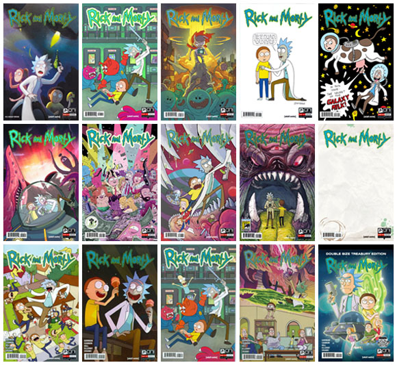 Rick & Morty #1 covers and variants