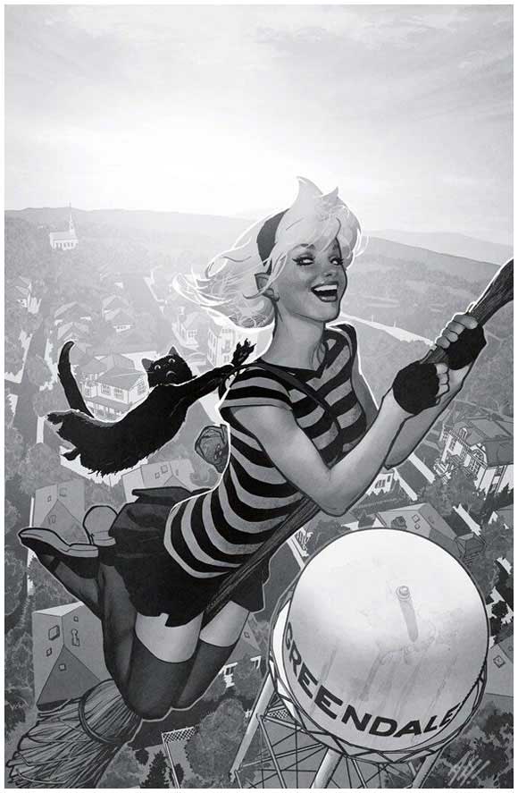 Sabrina The Teenage Witch #1 Adam Hughes Virgin Black and White Variant