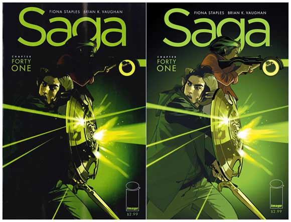 Saga #41 Recalled and reprinted copies