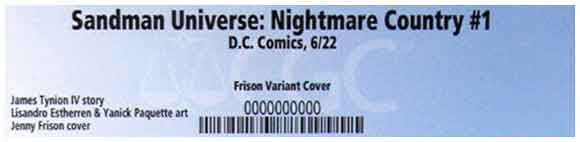 Sandman Universe Nightmare Country #1 Frison 1:100: CGC Label