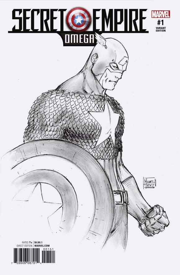 Secret Empire Omega #1 Turner 1:100 Sketch