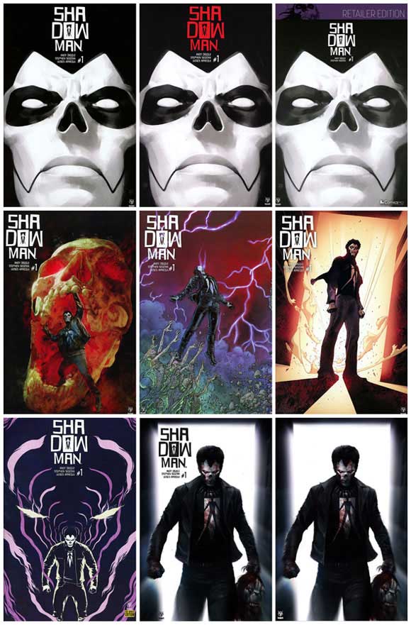 Shadowman 2018 #1 Group 1 covers