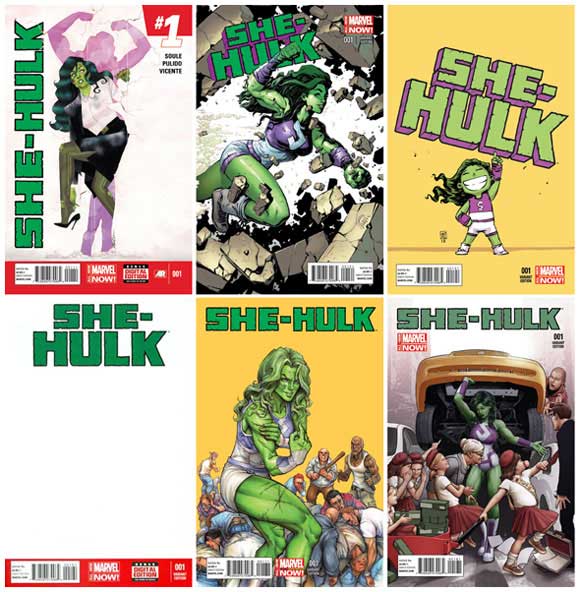 She-Hulk #1 First Print covers