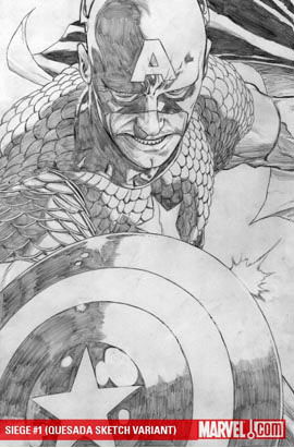Siege 1 Captain America Sketch