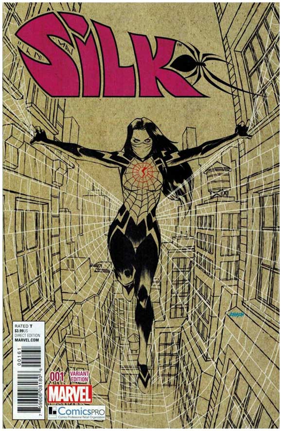 Silk #1 ComicsPro Variant Front Cover Dave Johnson