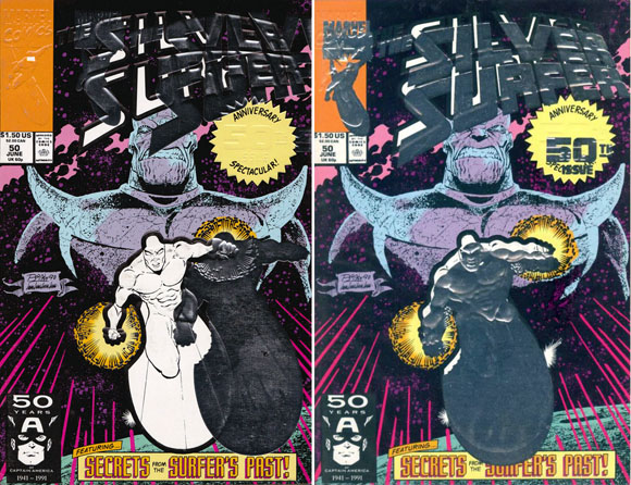 Silver Surfer #50 Foil Errors 1-2