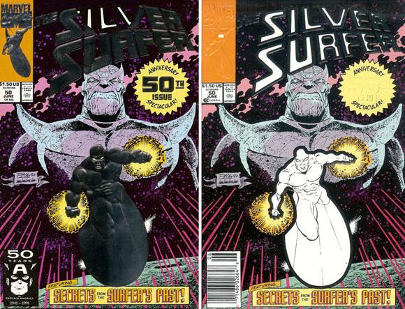 Silver Surfer #50 Foil Errors 1-2