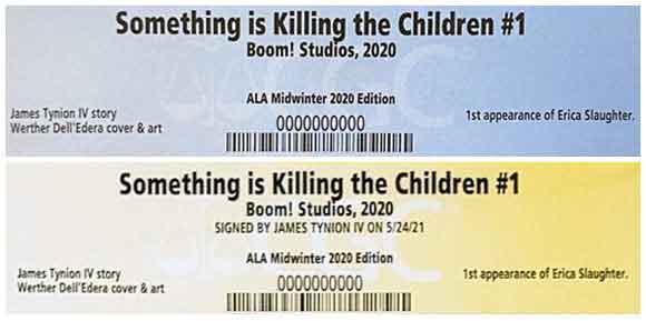 Something Is Killing The Children #1 ALA sample CGC labels