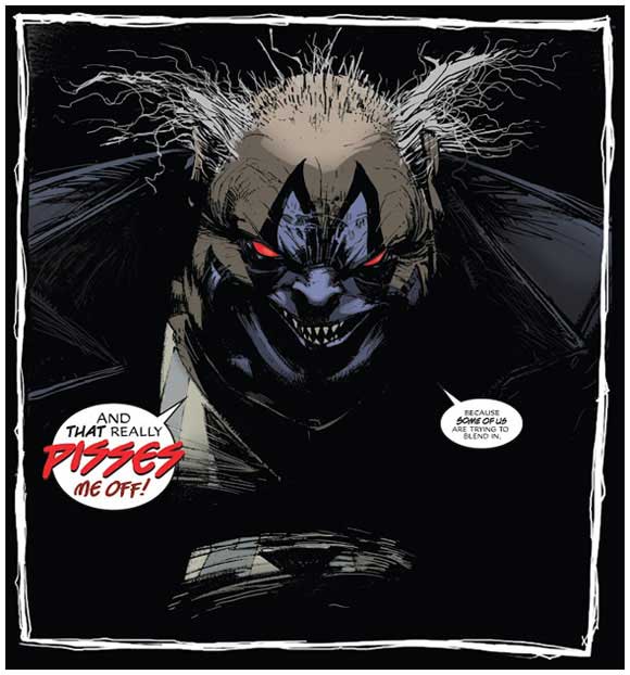Spawn #185 Interior panel with Clown the Violator claiming he wants to blend in!