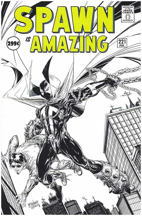 Spawn #221 McFarlane 1:25 sketch cover variant