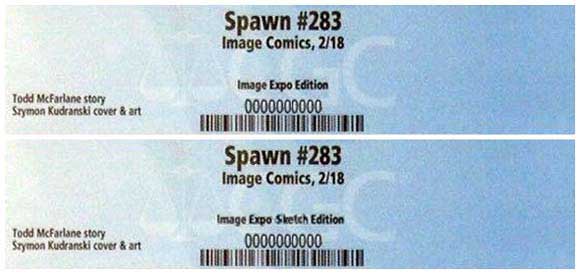 Spawn #283 Image Expo variants: CGC labels: