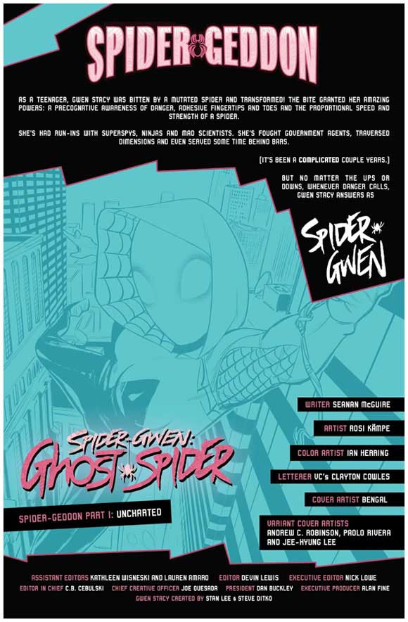 Spider-Gwen Ghost Spider #1 splash page