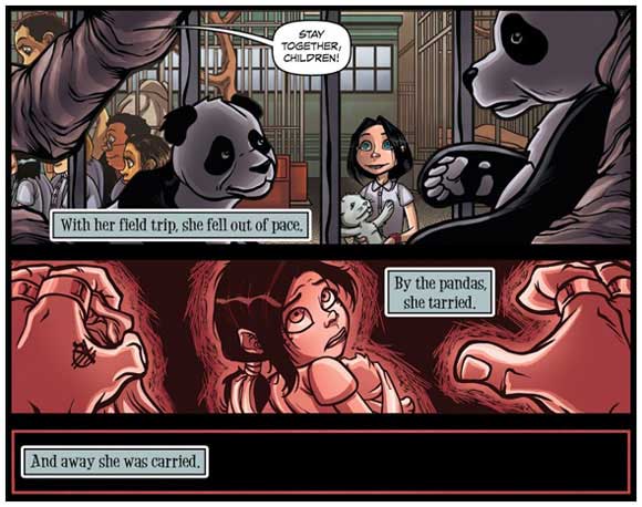 Stabbity Bunny #1 kidnapped at the zoo panels