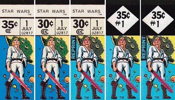 Star Wars #1 Price boxes and diamonds