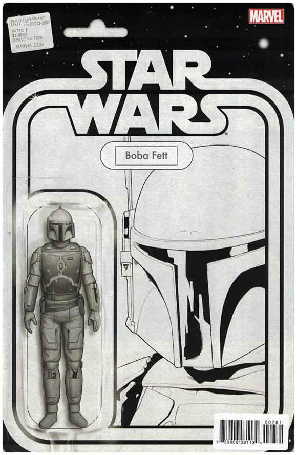 Star Wars #7 September 2015 Boba Fett Action Figure Sketch edition John Tyler Chistopher