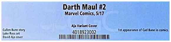 Star Wars: Darth Maul #2 David Aja 1:25 Retailer Incentive CGC Label