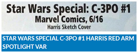 Star Wars Special: C-3PO #1 1:1000 Naming