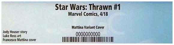Star Wars Thrawn #1 Retailer 1:50 Incentive Francesco Mattina CGC Label
