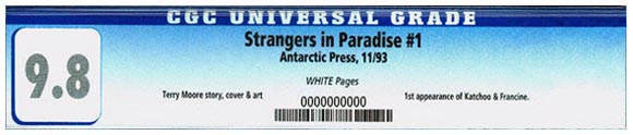 Strangers In Paradise #1 First Print indicia