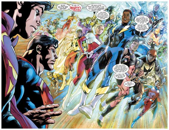 Superman #14 Interior Sample: Future Legion