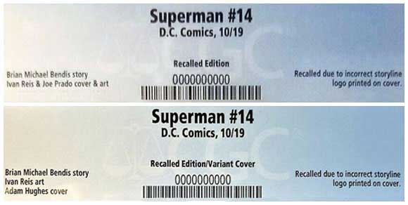 Superman #14 Recalled CGC Labels