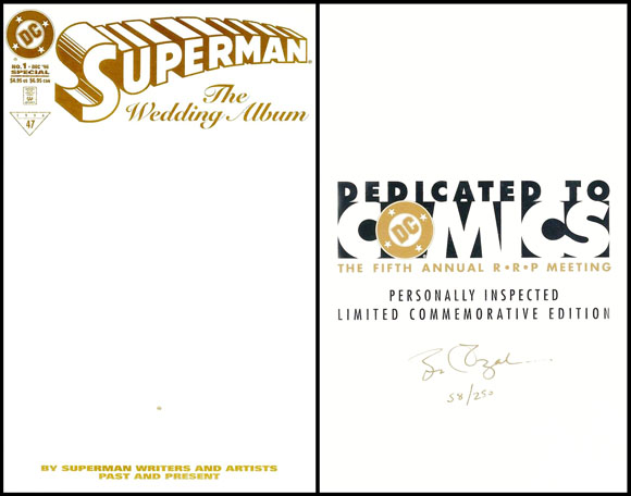 RARE DC Comics SUPERMAN WEDDING ALBUM WEDDING INVITATION MINT 