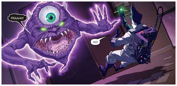 TMNT Ghostbusters #1 interior sample panel #3 Nhaaar!