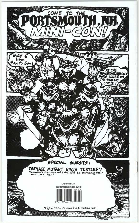 IDC Teenage Mutant Ninja Turtles #1 Jetpack Orange Error Edition Back cover