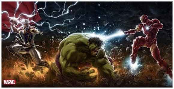 Thor #1 (2018) Kaare Andrews connecting art with Immortal Hulk #1 and Tony Stark Iron Man #1