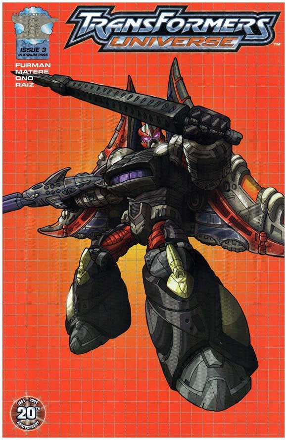 Transformers Universe #3 Platinum Pass Edition front cover