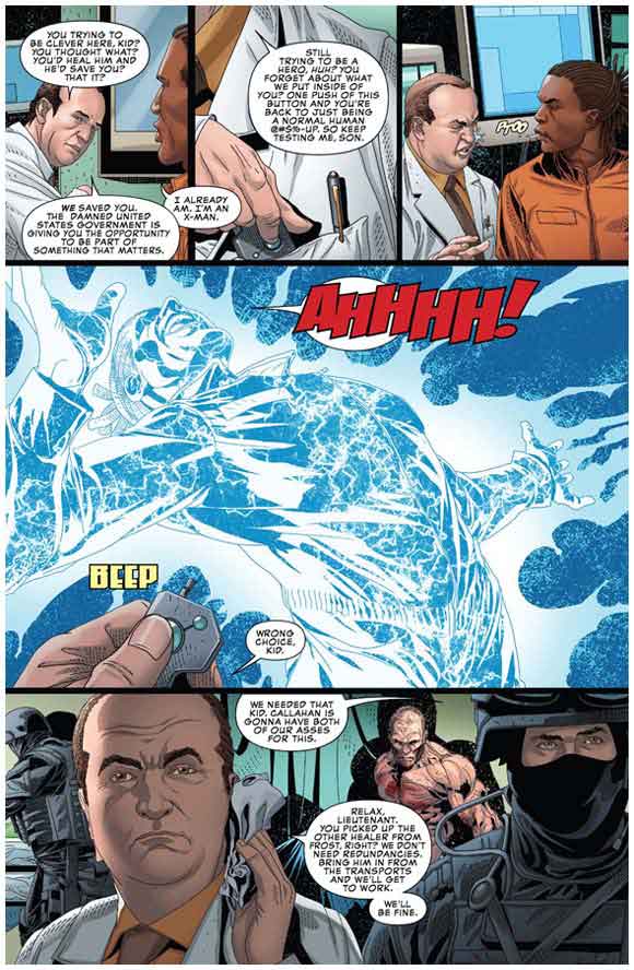 Uncanny X-Men #21 Interior Sample: Death By Remote