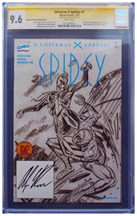 Universe X Spidey 1 Recalled DF (Dynamic Forces) Sketch Cover