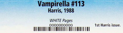 Vampirella #113 Harris 1988 CGC Label