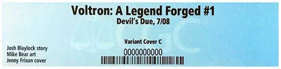 Voltron: The Legend Forged #1 Frison CGC Label